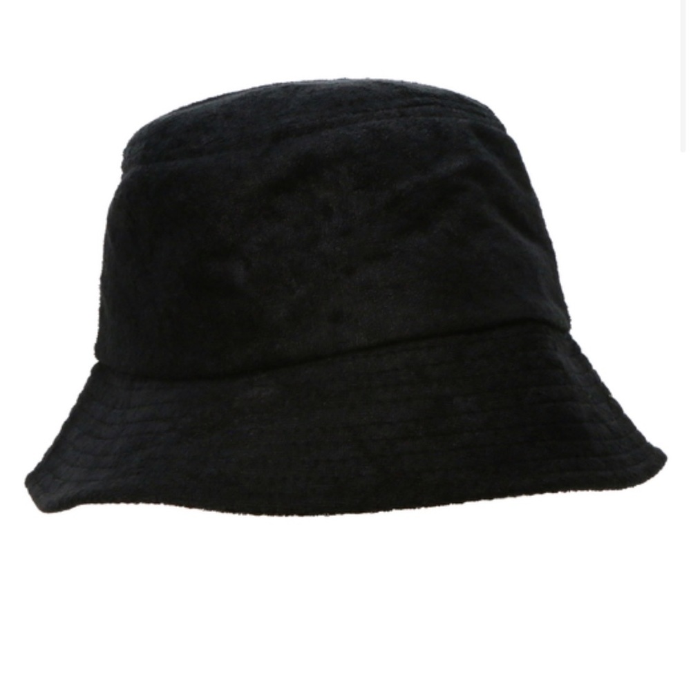 🆕Black Terry Cloth Bucket Hat - One Size Forever 21